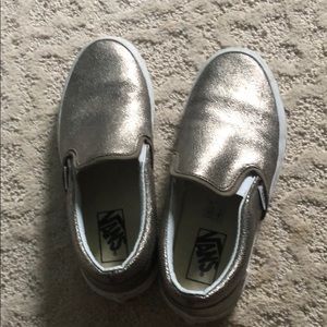 Gold Vans Slip-on Sneakers
